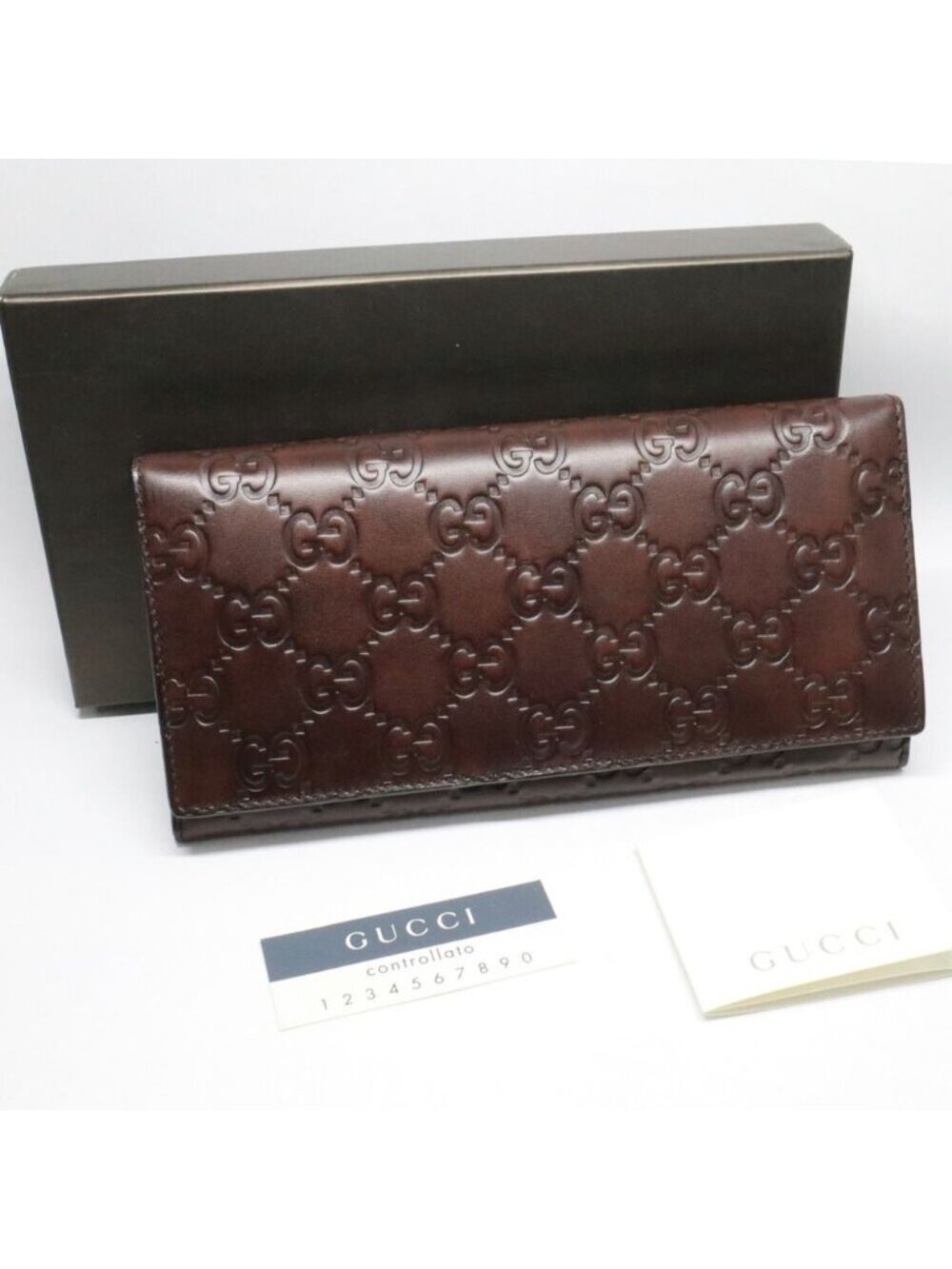 Gucci Guccissima Wallet Brown Leather - Picture 9 of 10